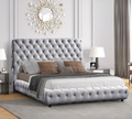 Lena - Silver Upholstered King Bed