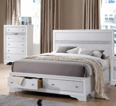 Berea King Bed white and Chest