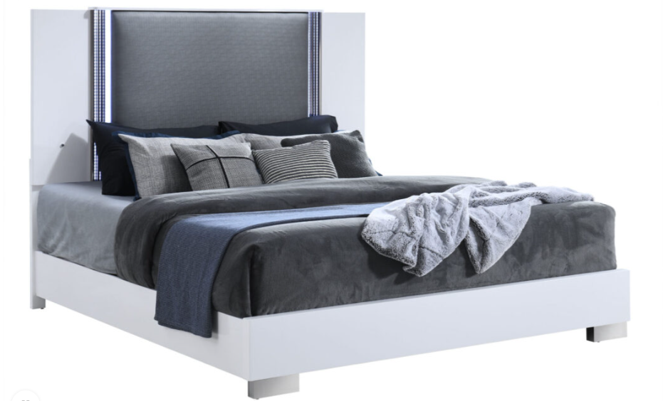 YLIME SMOOTH WHITE KING BED