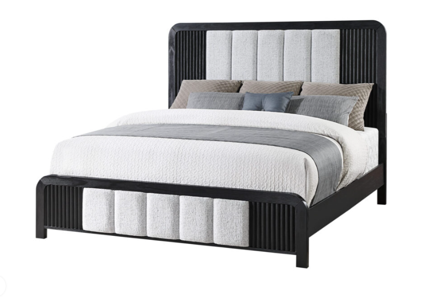 BECKETT WHITE/BLACK KING BED