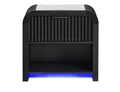 BECKETT WHT/BLK NIGHTSTAND W/LED & SPEAKER