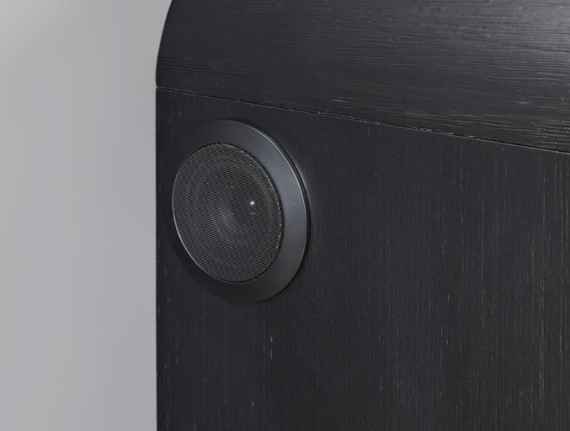 BECKETT WHITE/BLACK NIGHTSTAND WITH LED, COOLER AND SPEAKER