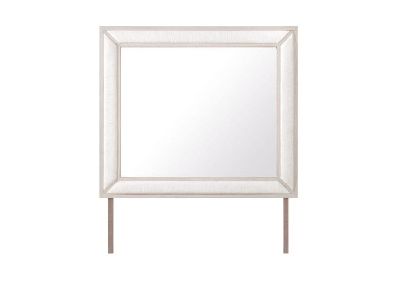 CLARA BEIGE UPHOLSTERED MIRROR