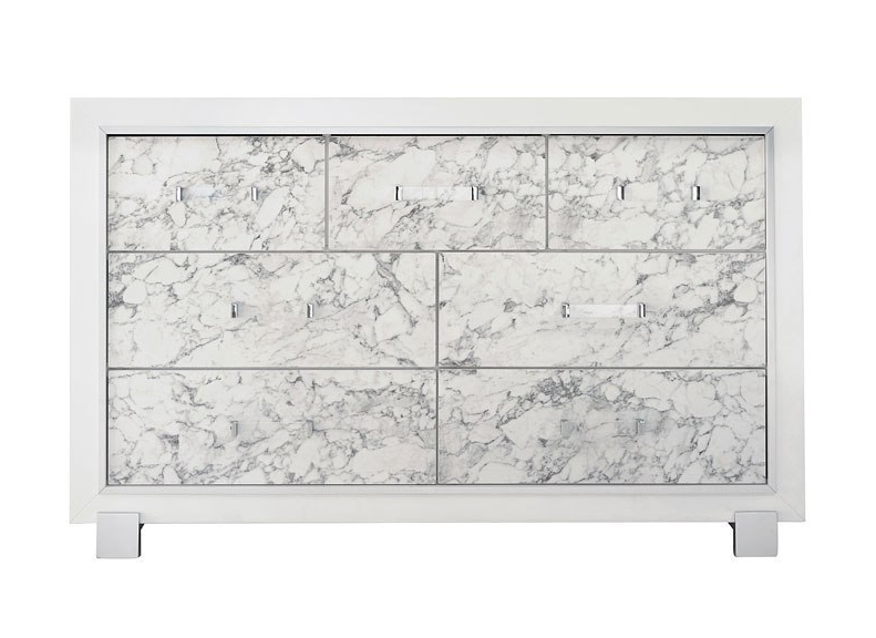 SANTORINI METALLIC WHITE DRESSER