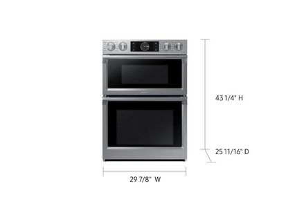 SAMSUNG 30" Double Convection Combination Wall Oven 7 Cu. Ft. Stainless Steel