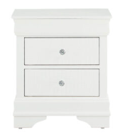 Pompei metalic white Bookcase, dresser, mirror and nightstand with led