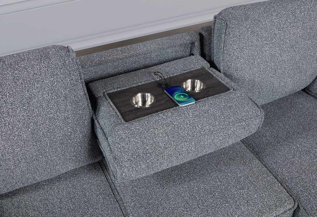U0808 DARK GREY REVERSIBLE SOFA BED