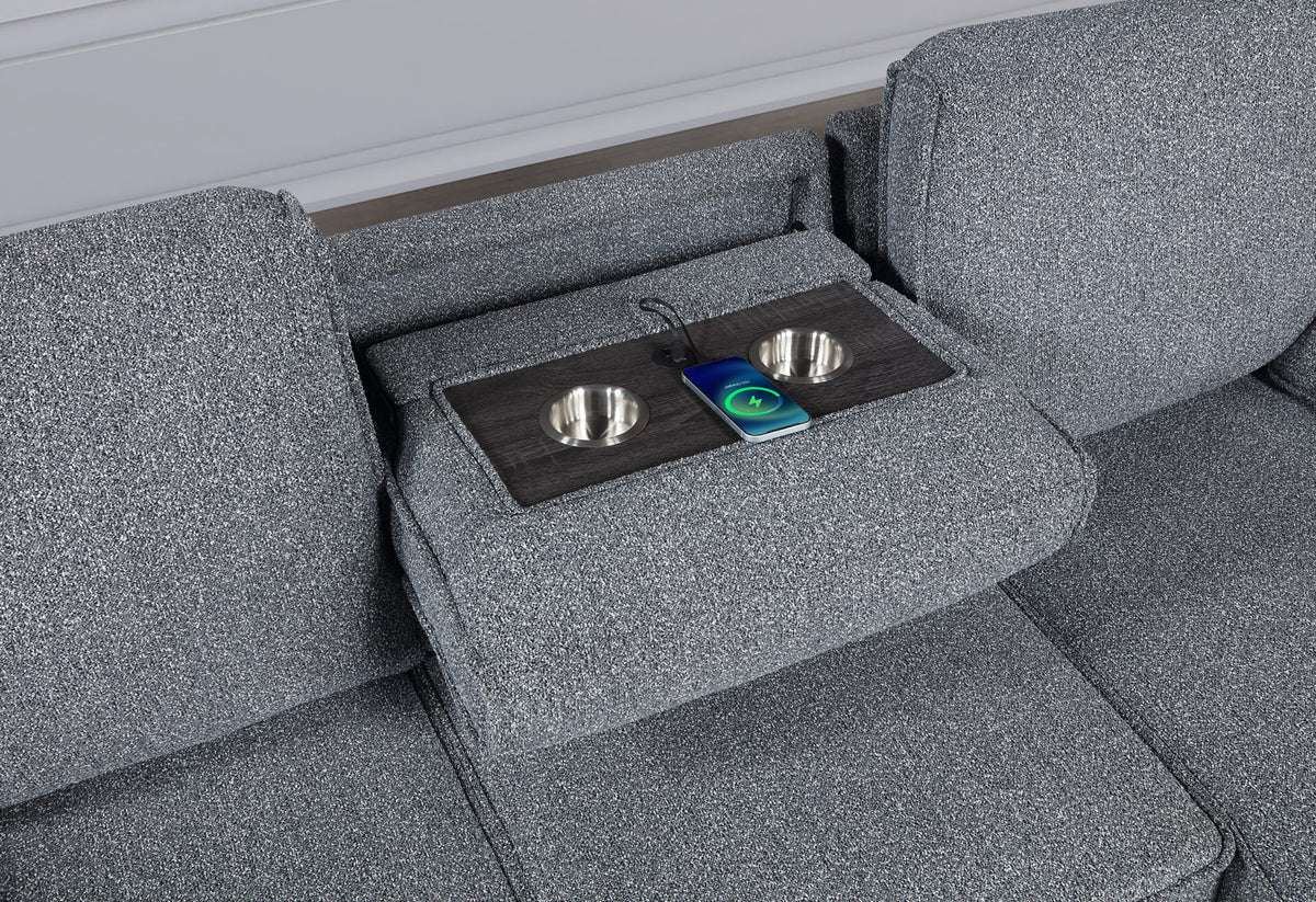 U0808 DARK GREY REVERSIBLE SOFA BED