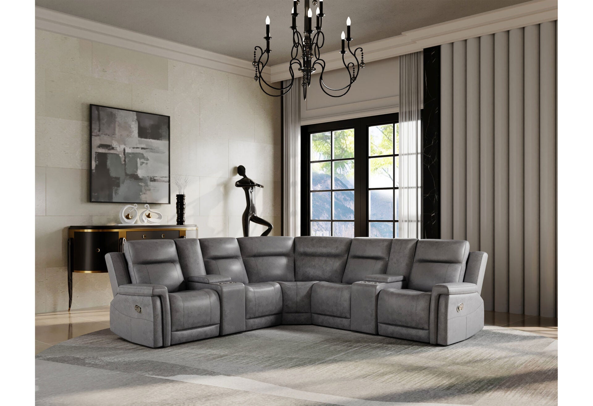 U1797 GREIGE SECTIONAL