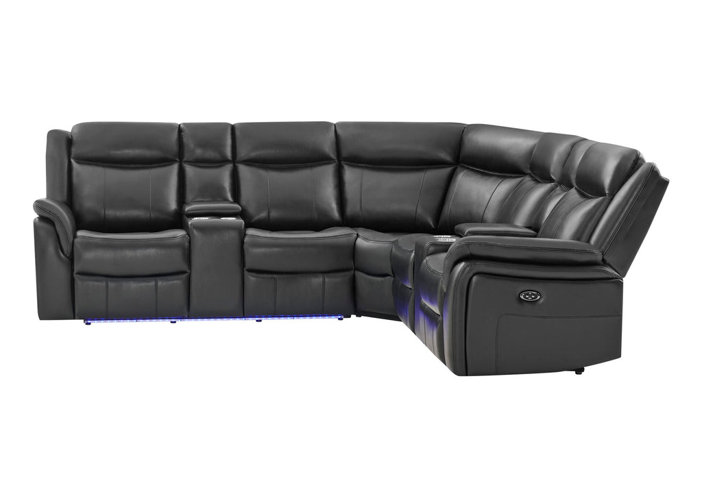 UM02 BLACK SECTIONAL