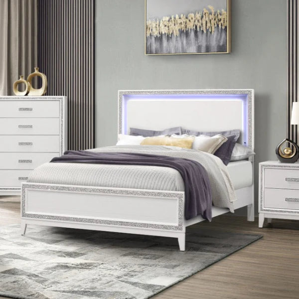 LILY WHITE KING BED (MATTRESS NOT INCLUDED)