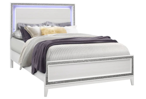 LILY WHITE KING BED (MATTRESS NOT INCLUDED)