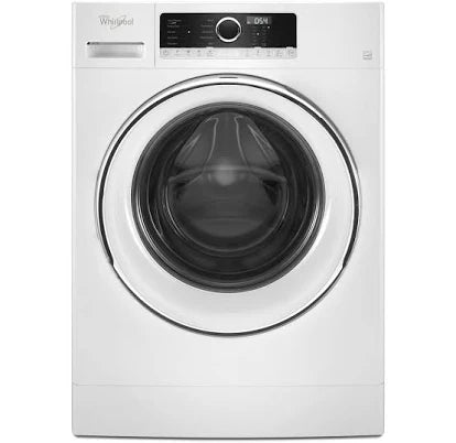 LG 24 in. W 2.4 Cu. Ft. Compact Stackable SMART Front Load Washer in White with Steam and AI Fabric Sensor / Smart Pairing and 4.3 cu small space ventless dryer