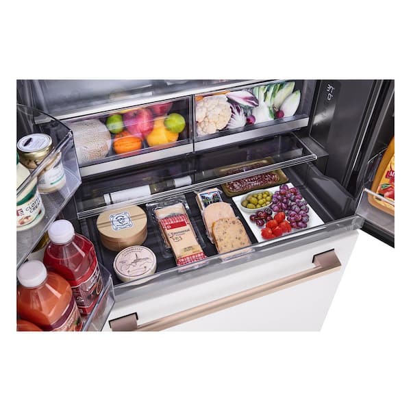 LG 36 in. STUDIO 27 cu. ft. SMART Counter Depth, 3-Door, French Door Refrigerator with Water Dispenser and Ice