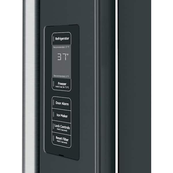 CAFE 23.1 cu. ft. Smart French Door Refrigerator with Internal Water Dispenser in Matte Black, Counter Depth and ENERGY STAR