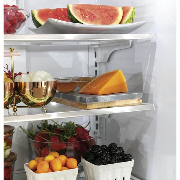 CAFE 23.1 cu. ft. Smart French Door Refrigerator with Internal Water Dispenser in Matte Black, Counter Depth and ENERGY STAR