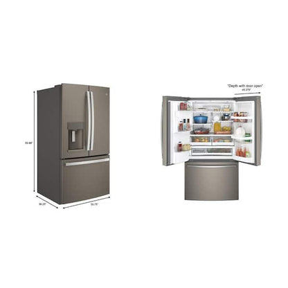GE 27.8 cu. ft. French Door Refrigerator in Slate, Fingerprint Resistant and ENERGY STAR