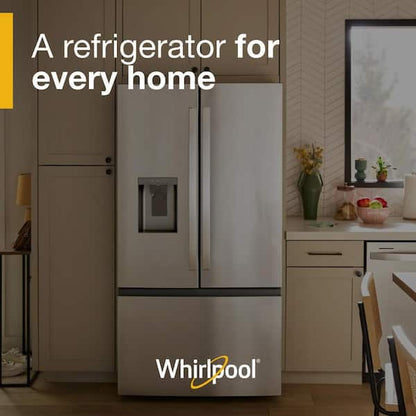 Whirlpool 36 in. 30 cu. ft. Standard Depth French Door Refrigerator in Fingerprint Resistant Stainless Finish with Dual Ice Makers