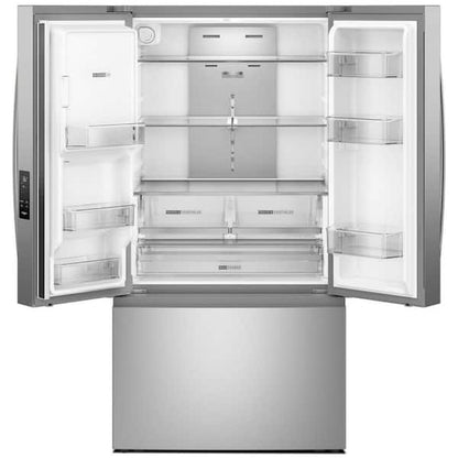 Whirlpool 36 in. 30 cu. ft. Standard Depth French Door Refrigerator in Fingerprint Resistant Stainless Finish with Dual Ice Makers