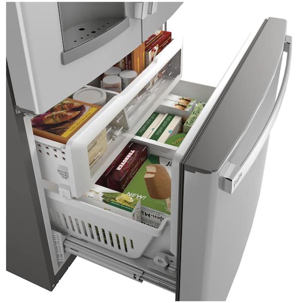 GE Profile 27.8 cu. ft. French Door Refrigerator with Hands-Free Autofill in Fingerprint Resistant Stainless Steel