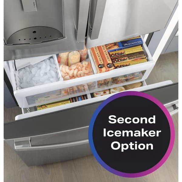 GE Profile 27.8 cu. ft. French Door Refrigerator with Hands-Free Autofill in Fingerprint Resistant Stainless Steel