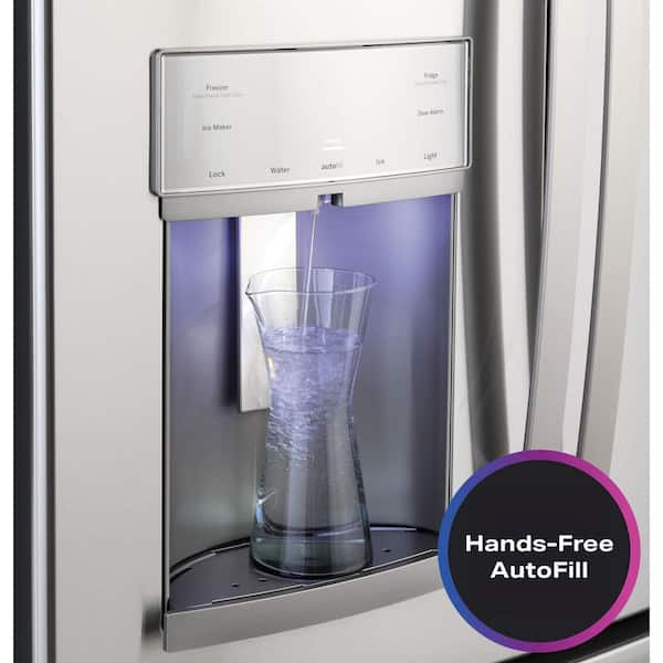 GE Profile 27.8 cu. ft. French Door Refrigerator with Hands-Free Autofill in Fingerprint Resistant Stainless Steel