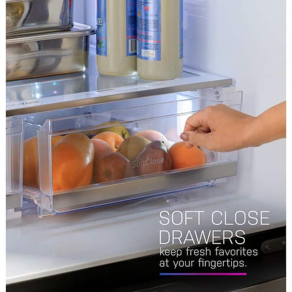 GE Profile 28.7 cu. ft. 4-Door French Door Refrigerator in Stainless Steel with Dual-Dispense Autofill Pitcher