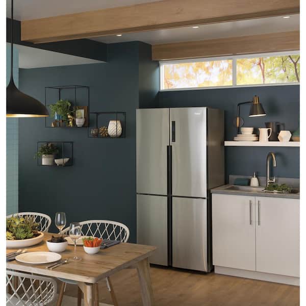 Haier 16.8 cu. ft. Counter Depth French Door Refrigerator in Stainless Steel