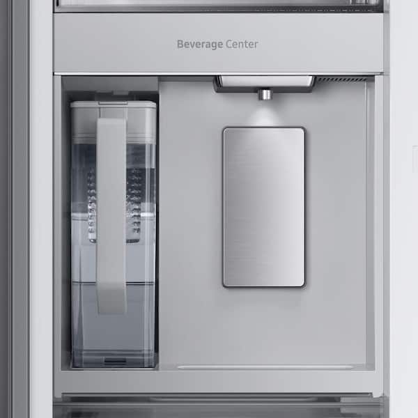 Samsung  Bespoke 30 cu. ft. Standard Depth 3-Door French Door Smart Refrigerator in Stainless Steel with Beverage Center