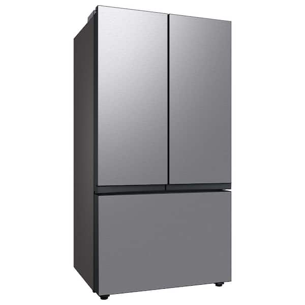 Samsung  Bespoke 30 cu. ft. Standard Depth 3-Door French Door Smart Refrigerator in Stainless Steel with Beverage Center