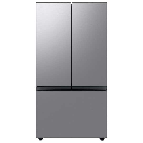 Samsung  Bespoke 30 cu. ft. Standard Depth 3-Door French Door Smart Refrigerator in Stainless Steel with Beverage Center