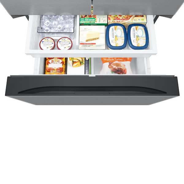 Whirlpool 36 in. 30 cu. ft. Standard Depth French Door Refrigerator in Fingerprint Resistant Stainless Finish with Dual Ice Makers