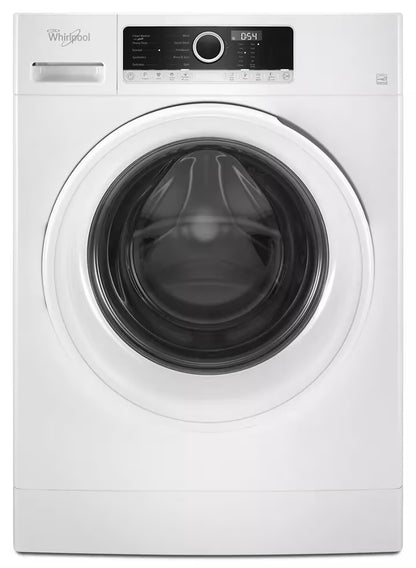 LG 24 in. W 2.4 Cu. Ft. Compact Stackable SMART Front Load Washer in White with Steam and AI Fabric Sensor / Smart Pairing and 4.3 cu small space ventless dryer