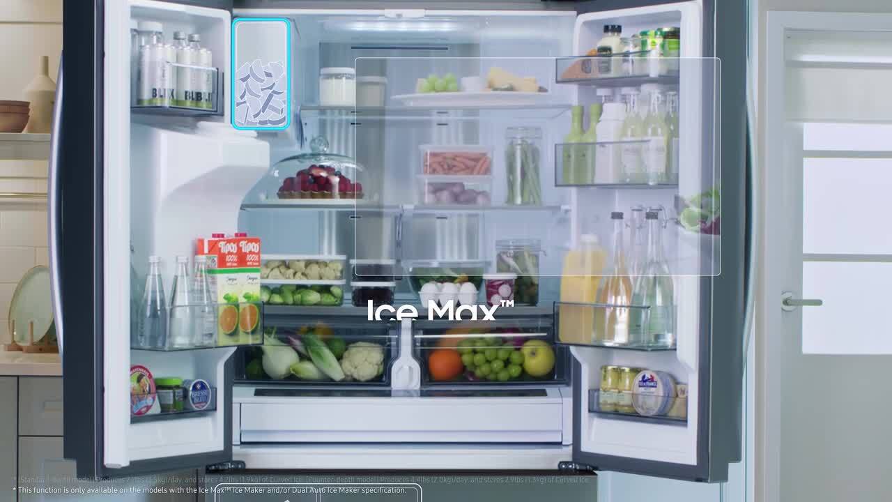 Samsung 36 in. 31 cu. ft. Mega Capacity Standard Depth 3-Door French Door Refrigerator in Stainless Steel with Four Types of Ice