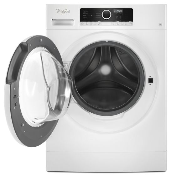 LG 24 in. W 2.4 Cu. Ft. Compact Stackable SMART Front Load Washer in White with Steam and AI Fabric Sensor / Smart Pairing and 4.3 cu small space ventless dryer