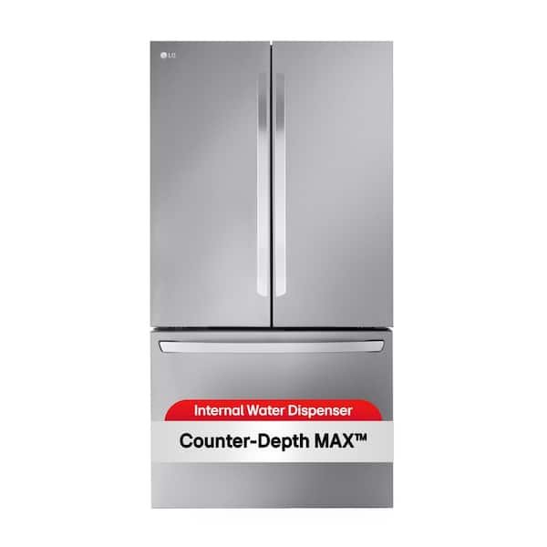 LG 27 cu. ft. Smart Counter-Depth MAX French Door Refrigerator with Internal Water Dispenser in PrintProof Stainless Steel