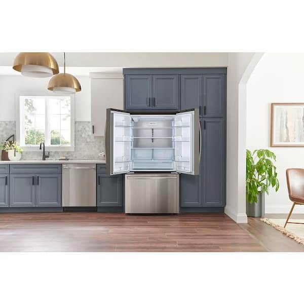 LG 27 cu. ft. Smart Counter-Depth MAX French Door Refrigerator with Internal Water Dispenser in PrintProof Stainless Steel