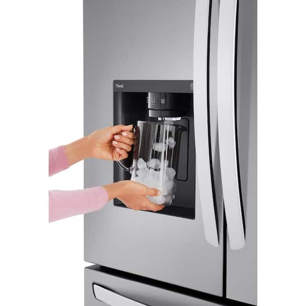 36 in. 26 cu. ft. Smart Counter-Depth MAX French Door Refrigerator with Dual Ice Makers in PrintProof Stainless Steel