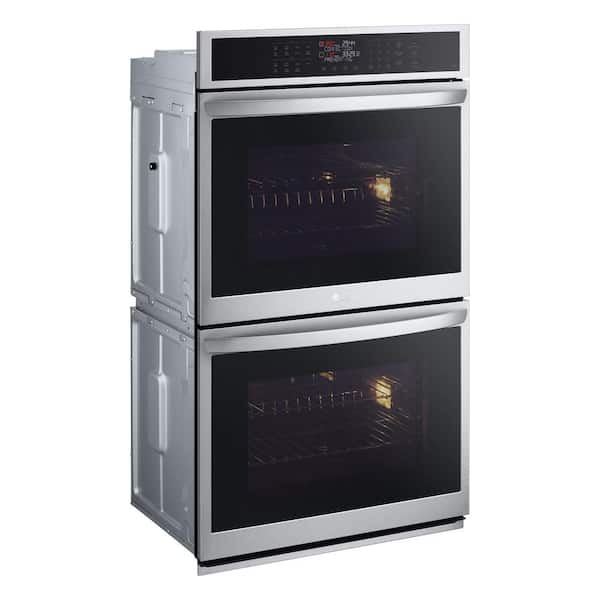 LG 9.4 cu. ft. Smart Double Wall Oven with Fan Convection, Air Fry in PrintProof in Stainless Steel