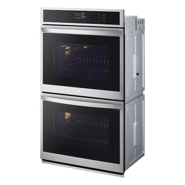 LG 9.4 cu. ft. Smart Double Wall Oven with Fan Convection, Air Fry in PrintProof in Stainless Steel