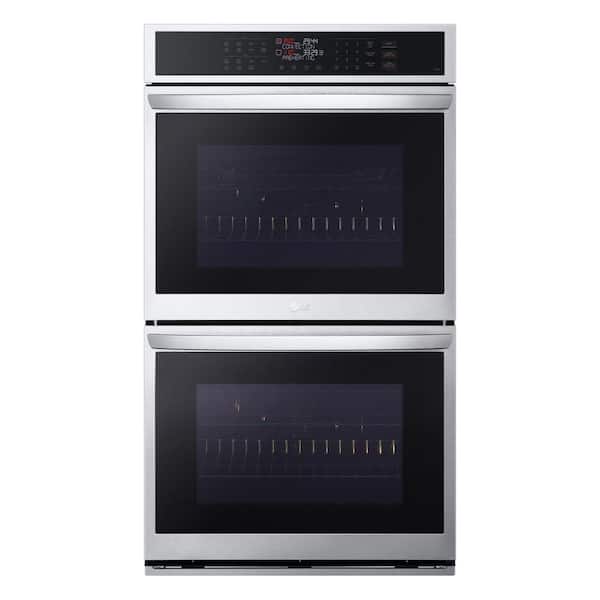 LG 9.4 cu. ft. Smart Double Wall Oven with Fan Convection, Air Fry in PrintProof in Stainless Steel