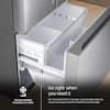 LG 33 in. W. 21 cu.ft. SMART Counter Depth MAX 3-Door French Door Refrigerator with Ice Maker in PrintProof Stainless Steel