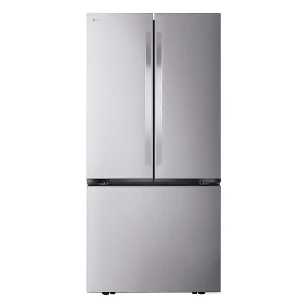 LG 33 in. W. 21 cu.ft. SMART Counter Depth MAX 3-Door French Door Refrigerator with Ice Maker in PrintProof Stainless Steel