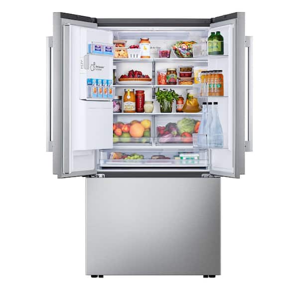 LG 24 cu. ft. Counter Depth MAX Zero Clearance 3-Door French Door Refrigerator with Craft Ice in PrintProof Stainless Steel
