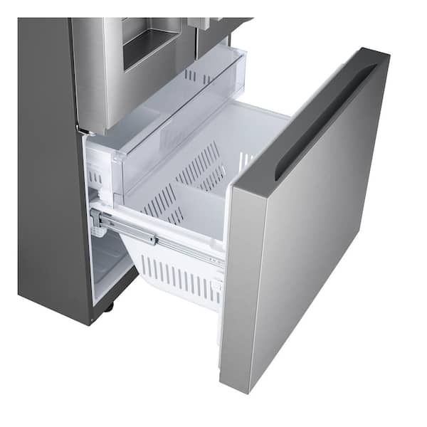 LG 33 in. W. 25 cu.ft. Smart 3-Door French Door Refrigerator Standard Depth MAX in Stainless Steel with Dual Ice Makers