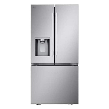 LG 33 in. W. 25 cu.ft. Smart 3-Door French Door Refrigerator Standard Depth MAX in Stainless Steel with Dual Ice Makers