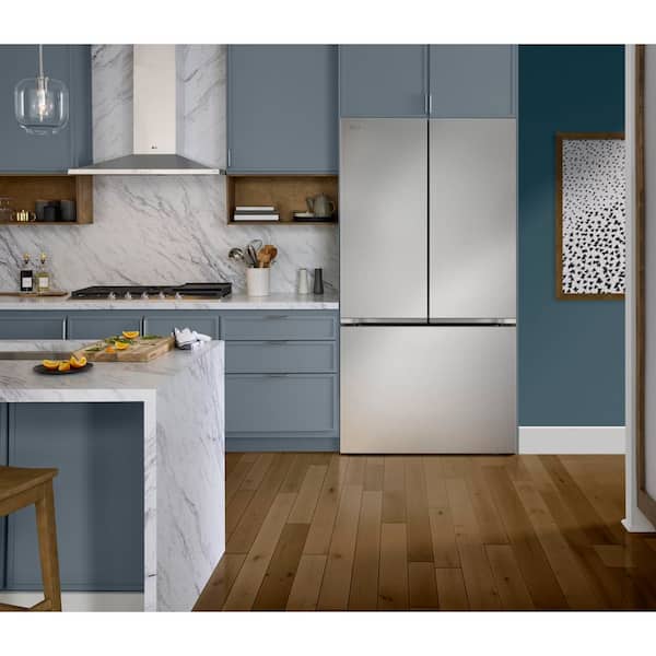 LG 36 in. 25 cu. ft. Counter-Depth MAX with Zero Clearance 3-Door French Door Refrigerator with Thin Door Design