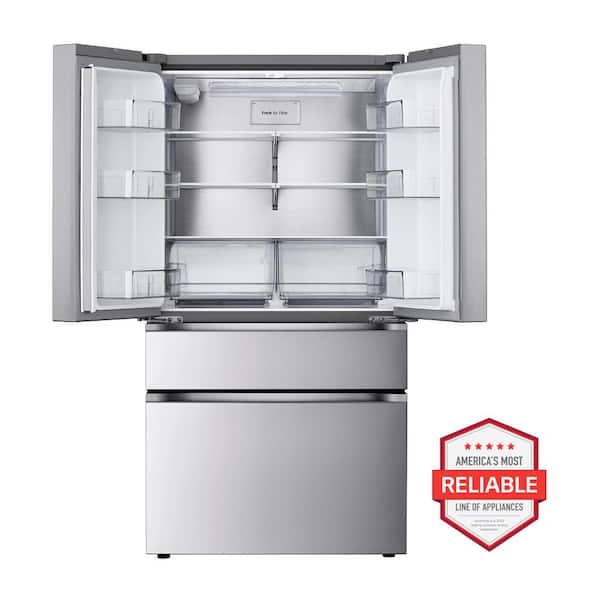 LG 30 cu. ft. SMART Standard Depth MAX French Door Refrigerator with Internal Water Dispenser in PrintProof Stainless Steel