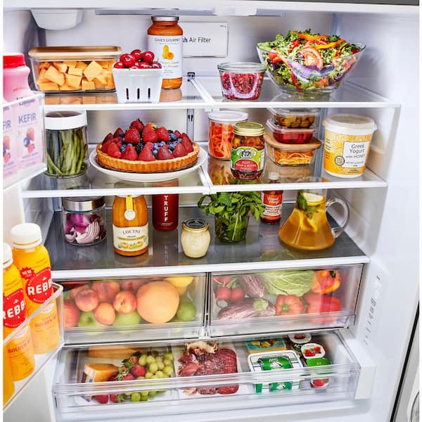 LG 27 cu. ft. SMART Counter Depth MAX French Door Refrigerator with Ice and Water, ADA Comp in PrintProof Stainless Steel