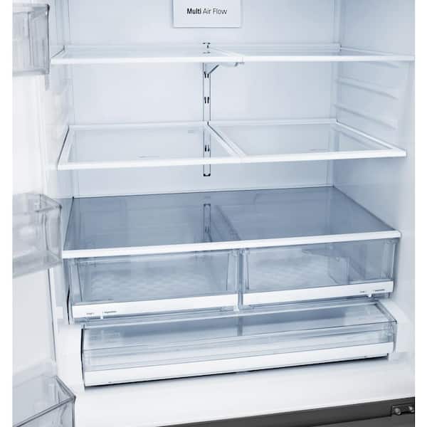 LG 28 cu. ft. 3 Door French Door Refrigerator with Ice and Water with Single Ice in Stainless Standard Depth
